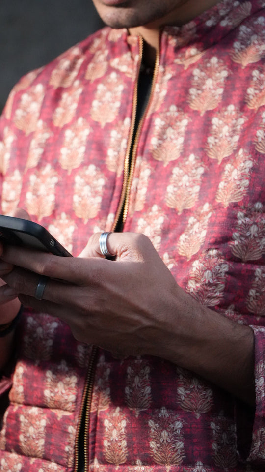 Sarkara Red Quilted Jacket