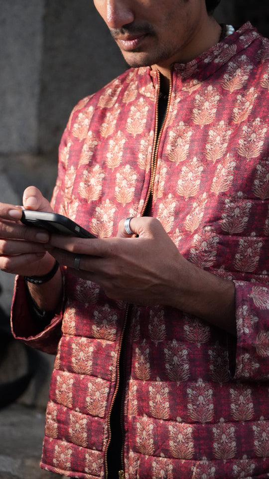Sarkara Red Quilted Jacket
