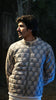 Sarkara Grey Quilted Jaipuri Jacket
