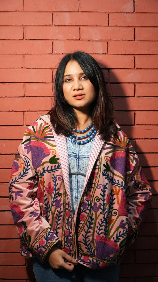 Suzani Embroidered Velvet Jacket