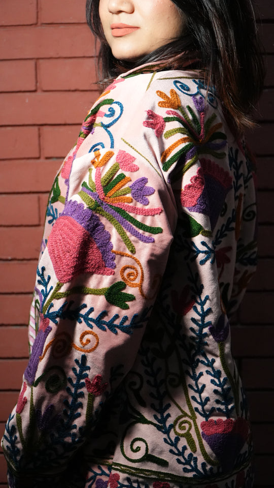 Suzani Embroidered Velvet Jacket