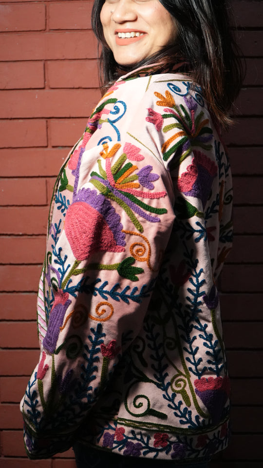 Suzani Embroidered Velvet Jacket