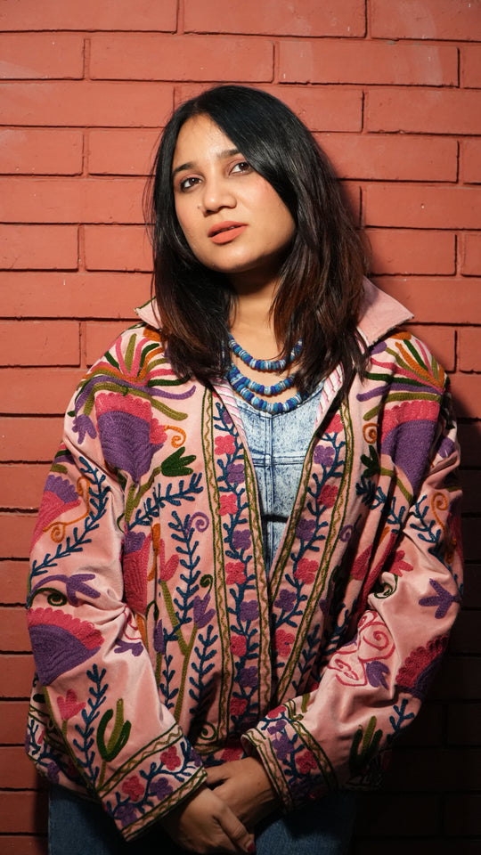 Suzani Embroidered Velvet Jacket