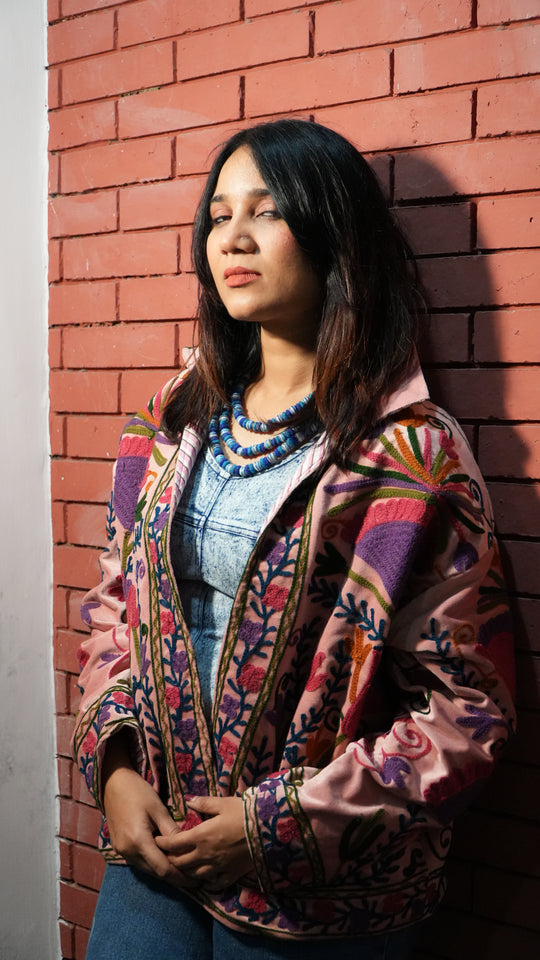 Suzani Embroidered Velvet Jacket