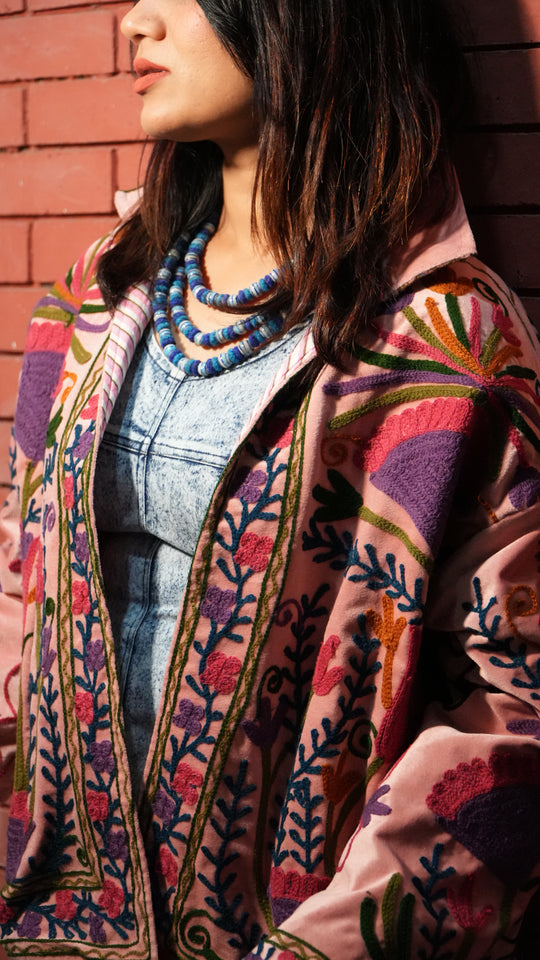 Suzani Embroidered Velvet Jacket