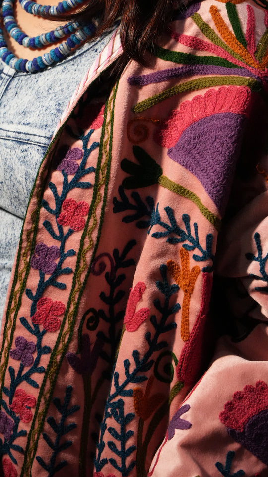 Suzani Embroidered Velvet Jacket