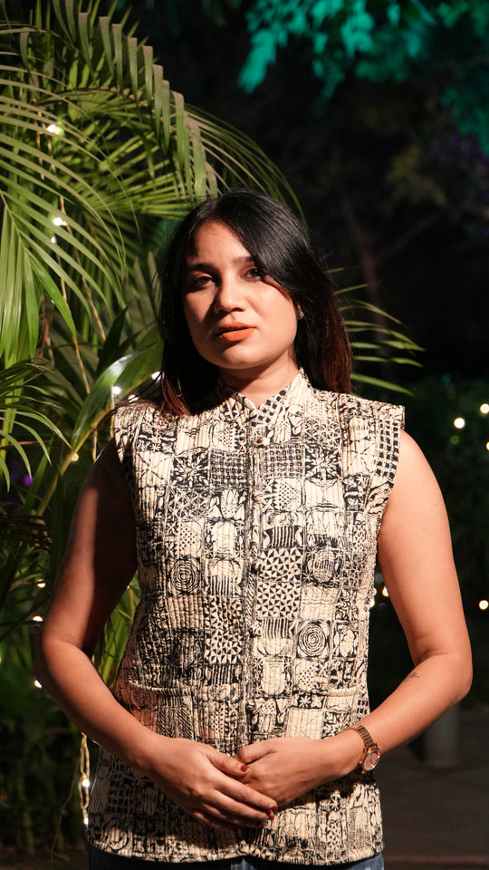 SARKARA Reversible Quilted Half-Jacket — Unisex