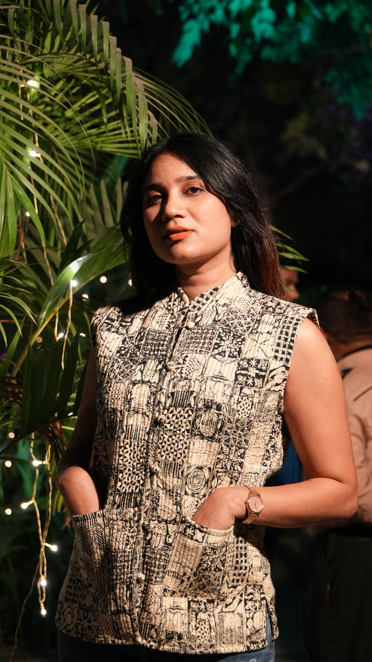 SARKARA Reversible Quilted Half-Jacket — Unisex