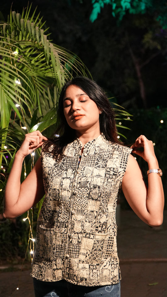 SARKARA Reversible Quilted Half-Jacket — Unisex