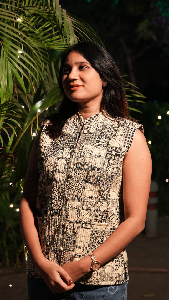 SARKARA Reversible Quilted Half-Jacket — Unisex