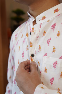 Gulaabi Gulmohar Kurta – Light, Playful & Breezy