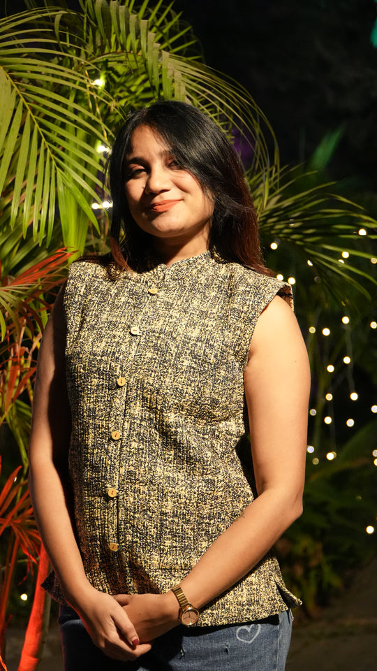 SARKARA Reversible Quilted Half-Jacket — Unisex