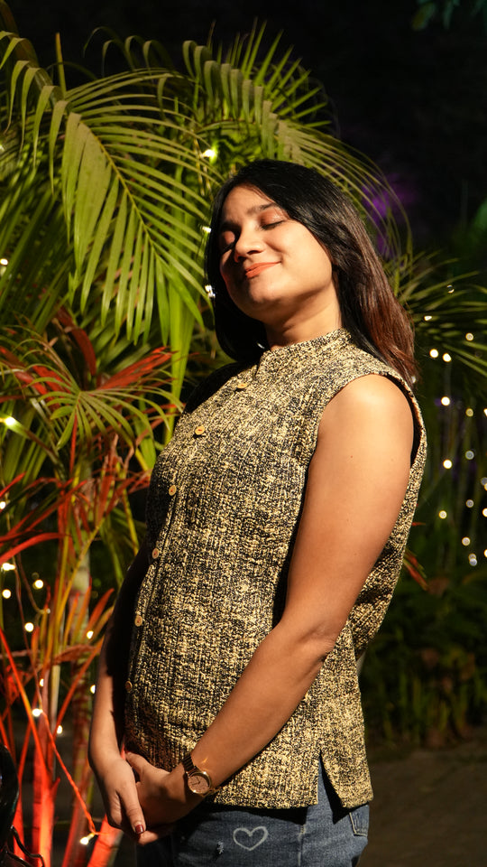 SARKARA Reversible Quilted Half-Jacket — Unisex