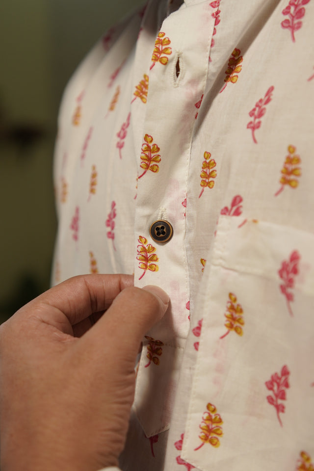 Gulaabi Gulmohar Kurta – Light, Playful & Breezy