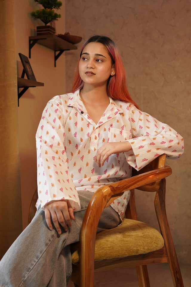 Gulaabi Gulmohar Kurta – Light, Playful & Breezy