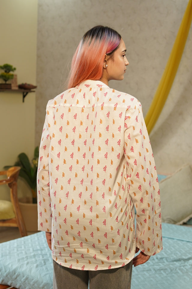 Gulaabi Gulmohar Kurta – Light, Playful & Breezy