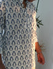 White Jaipuri Cotton Kurta with Blue Penguin Print