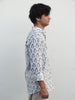 White Jaipuri Cotton Kurta with Blue Penguin Print