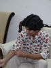 Beige Jaipuri Cotton Kurta with Multicolor Elephant Print