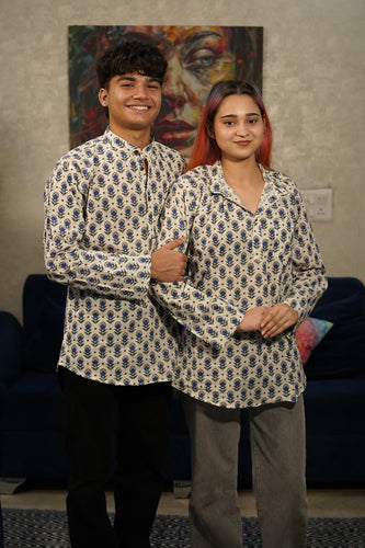 The Blue Jaipuri Blossom Kurta – Classic, Cool & Comfortable