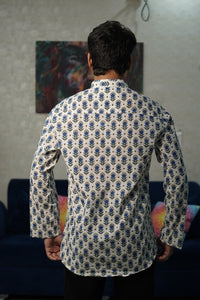 The Blue Jaipuri Blossom Kurta – Classic, Cool & Comfortable