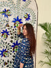 SARKARA Indigo Elephant Print Cotton Peplum Top – Handcrafted Flared Ethnic Top